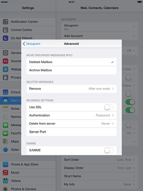 Press Authentication.