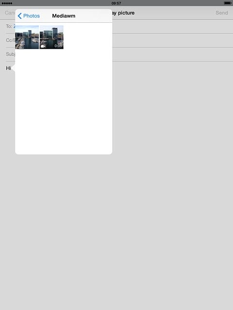 Go to the required folder.Press the required picture or the required video clip.