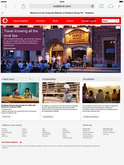 Press the bookmarks icon.