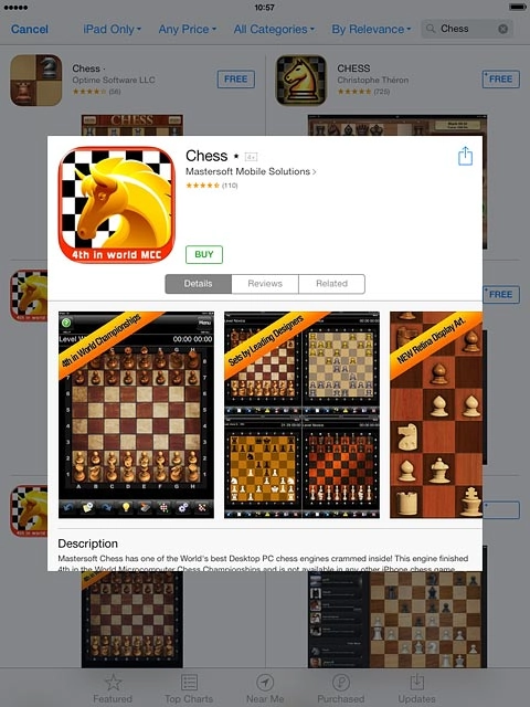 Press BUY.Log on to App Store if you're asked to do so.Follow the instructions on the display to install the app.