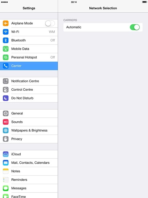 Press the indicator next to 