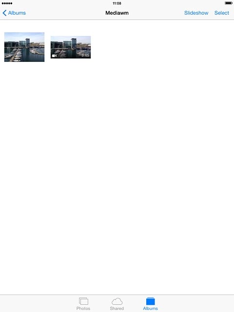 Go to the required folder.Press the required picture or the required video clip.