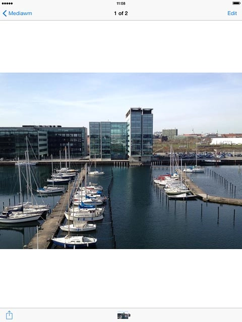 Make sure the other device is turned on and is ready to connect via AirDrop.Press the share icon.