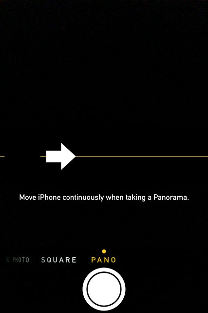 To take a panorama picture:Slide your finger left on the display to select PANO.