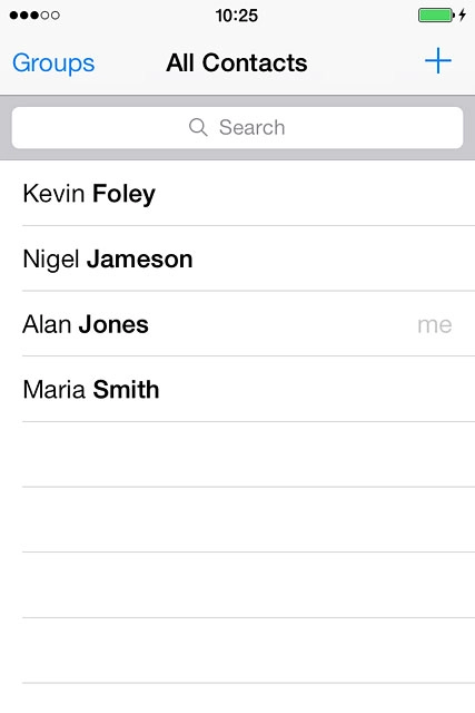 Press the new contact icon.