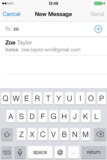 Key in the first letters of the required contact.Matching contacts are displayed.Press the required contact.Repeat the procedure to add more recipients.