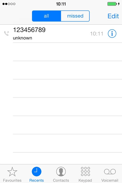 Press the required number.