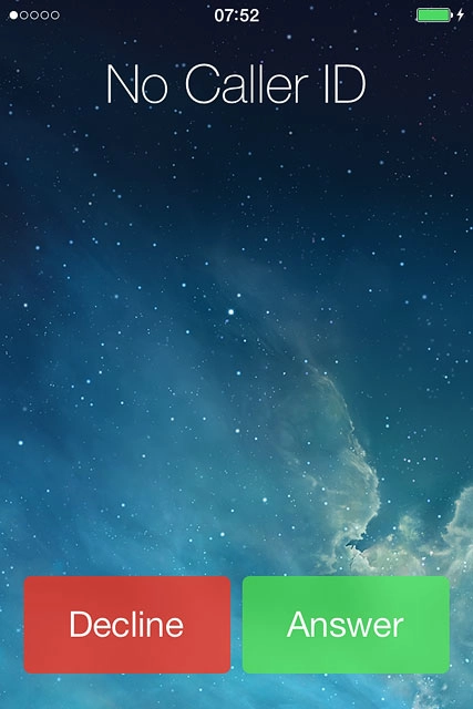 If the screen lock is turned off:Press Decline to reject a call.