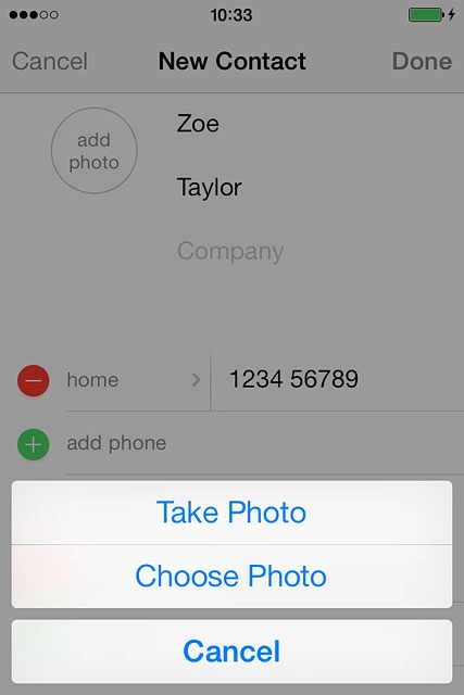 To use a saved picture:Press Choose Photo.