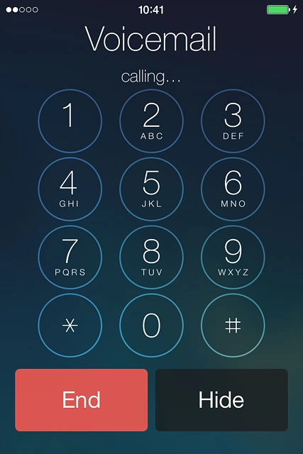 Press End to end the call.