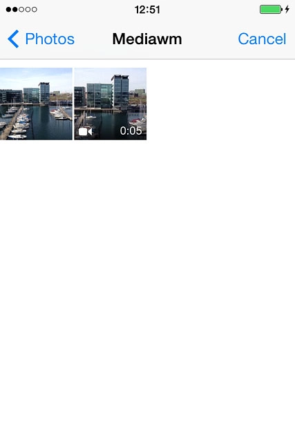 Press the required picture or the required video clip.