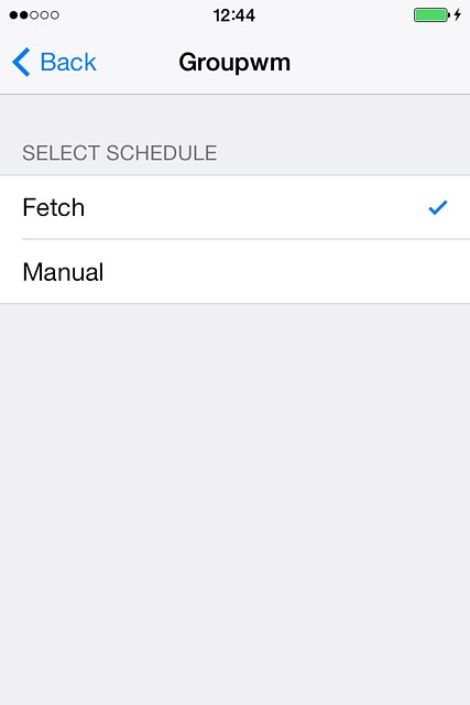Press Fetch or Manual.