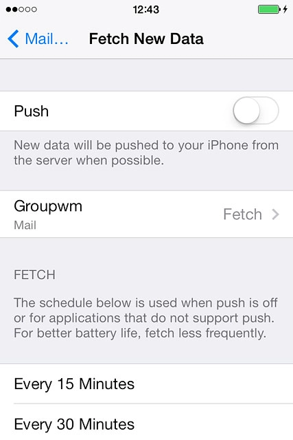 If you turn off Push: