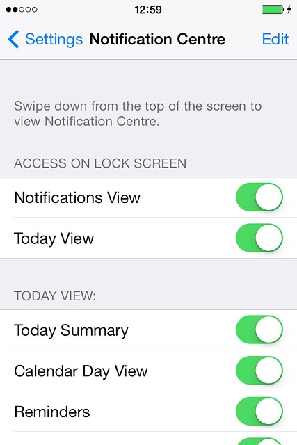Press the indicator next to 