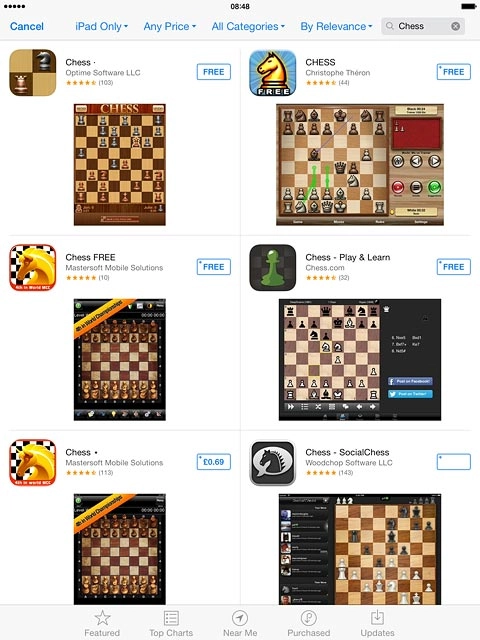 Press the required app.