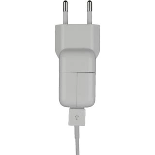 Connect the charging cable to the charger and then to a wall socket.