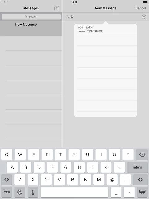 Key in the first letters of the required contact.Matching contacts are displayed.Press the required contact.
