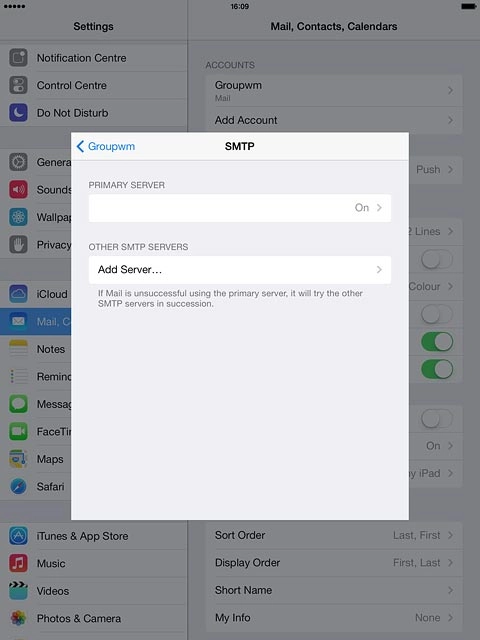 Press the field below 