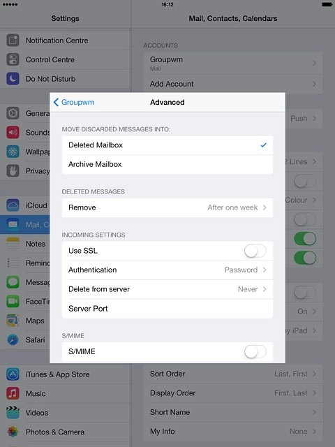 Press the indicator next to 