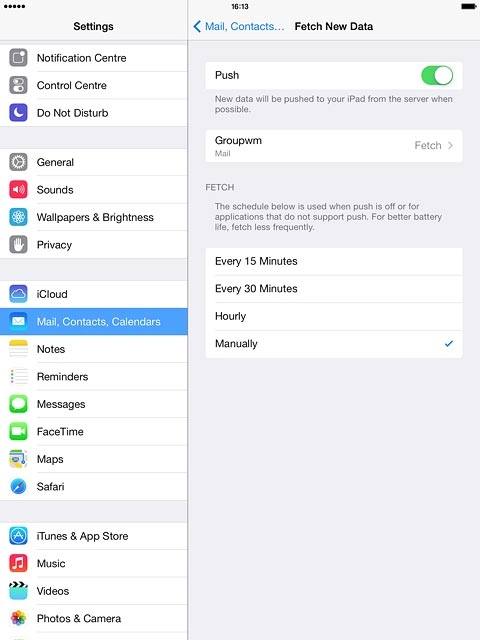 Press the indicator nexto to 
