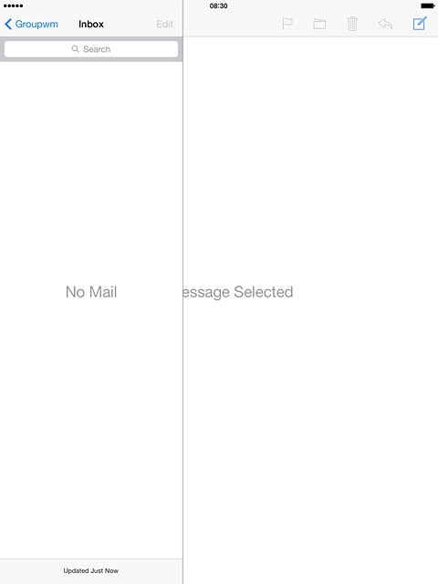 Press the new email message icon.