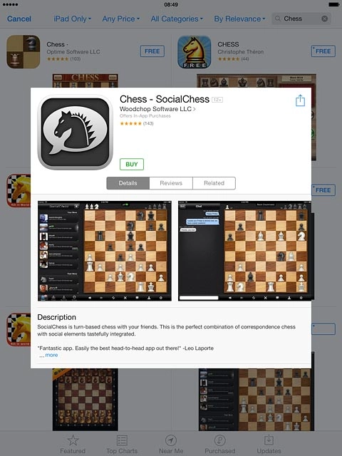 Press BUY.Log on to App Store if you're asked to do so.Follow the instructions on the display to install the app.