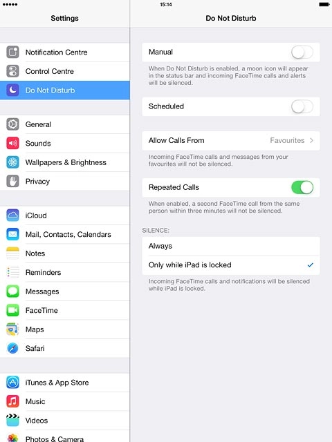 Press Do Not Disturb.