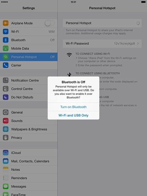 If this is the first time you use the function:Press Wi-Fi and USB Only.