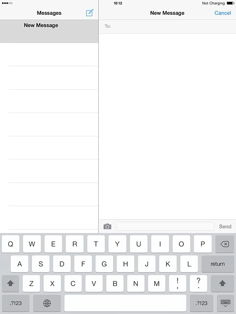The following steps require that you're writing text and that the keypad is visible.