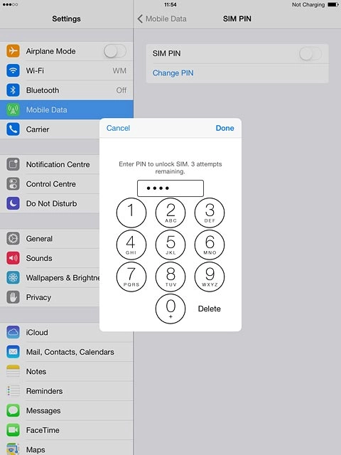 Key in your PIN and press Done.