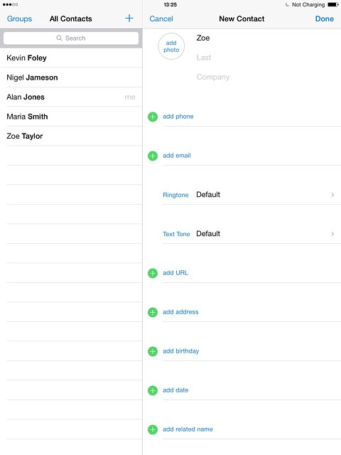 Press Last and key in the required last name.
