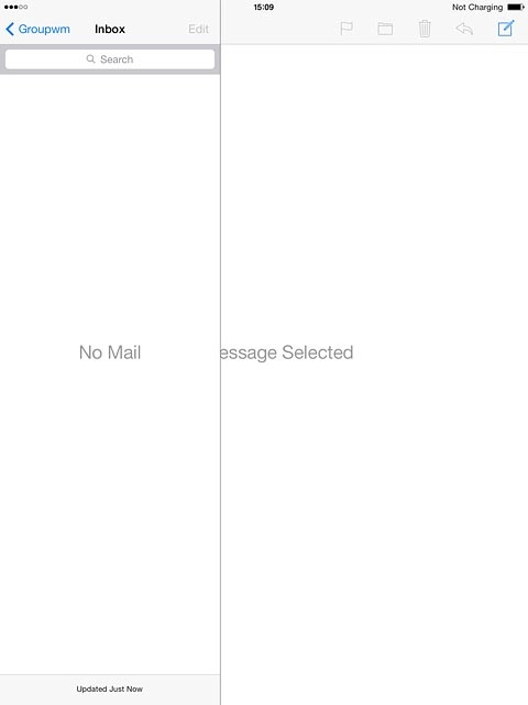 Press the new email message icon.