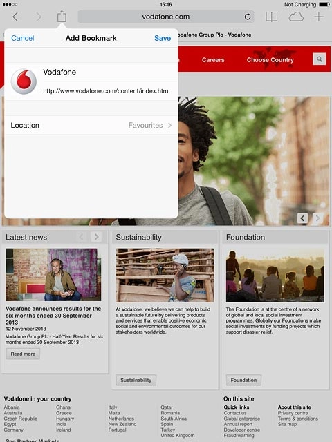 If required, edit the title and press Save.