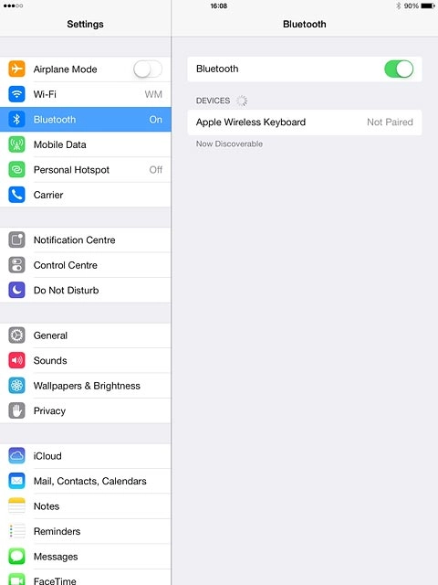 Press the indicator next to 