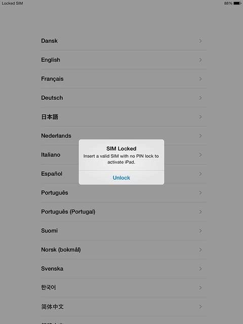 Slide your finger right on the display.Press Unlock.