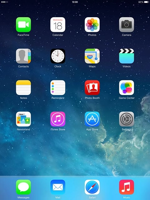 Press and drag the status bar at the top of the display downwards.