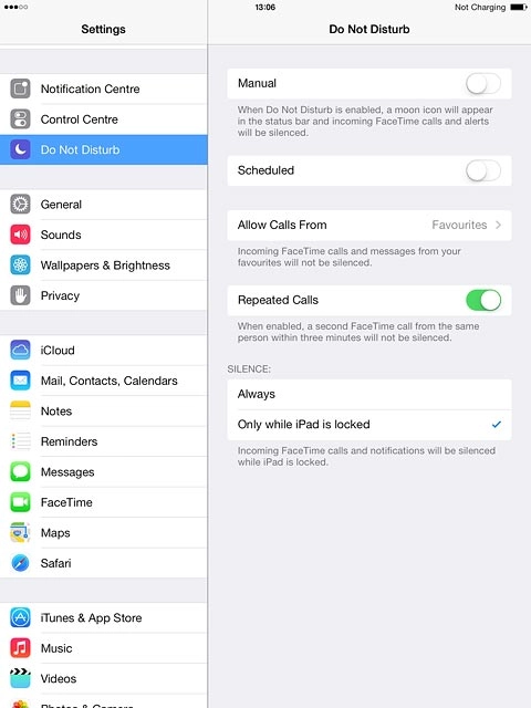 Press Do Not Disturb.