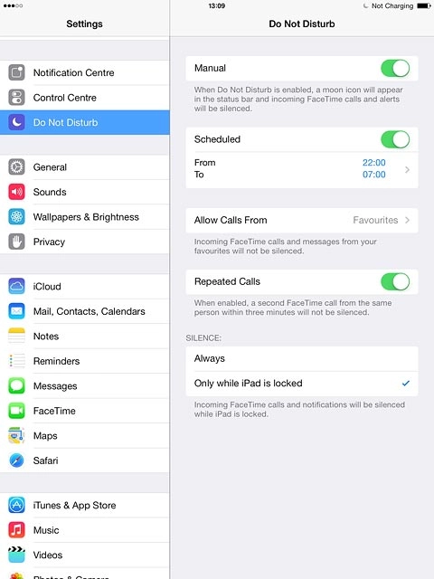 Press Allow Calls From.