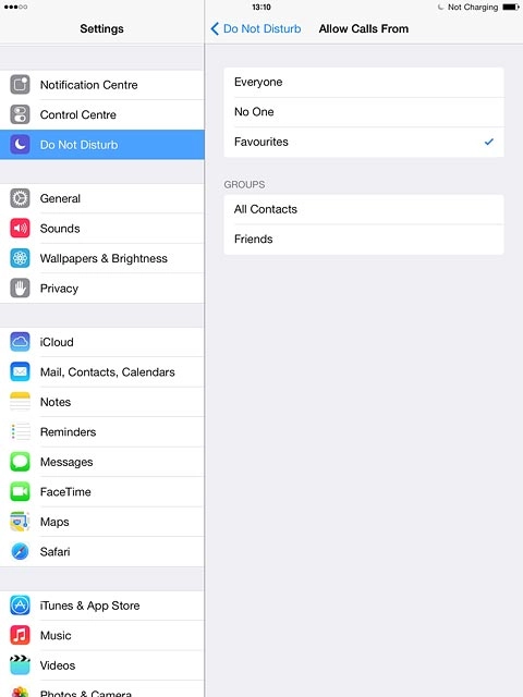 Press Do Not Disturb.