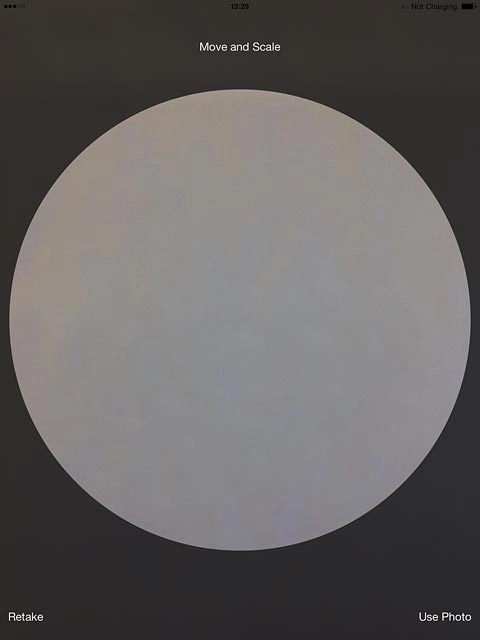 Drag the circle to the required position to select the required section.