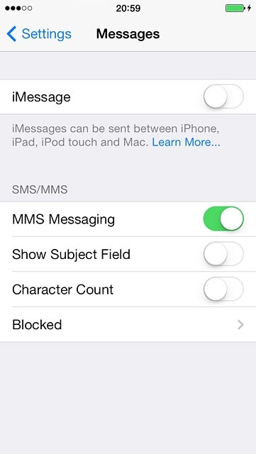Press the indicator next to 