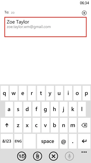 Key in the first letters of the required contact.Matching contacts are displayed.Press the required contact.Repeat the procedure to add more recipients.