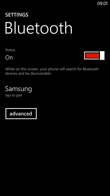 Make sure the other device is turned on and is ready to connect via Bluetooth.Your phone now searches for devices and after a moment, a list of Bluetooth devices within range is displayed.Press the required Bluetooth device.Follow the instructions on the display to pair the Bluetooth device with your phone.The new device is displayed on the list of paired devices.
