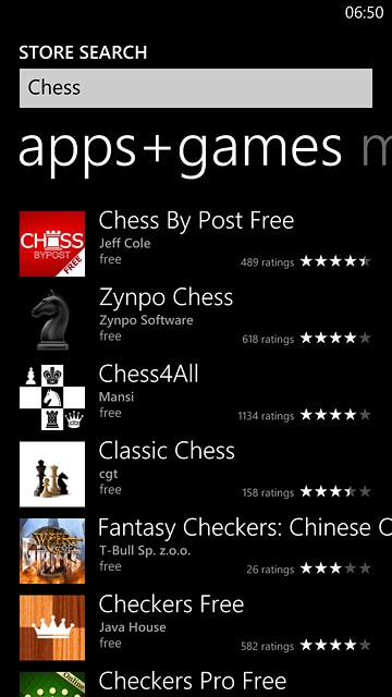 Press the required app.