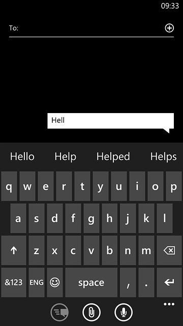 Press and drag the bar containing the suggested words left for more suggestions.