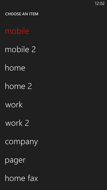 Press the required number type.