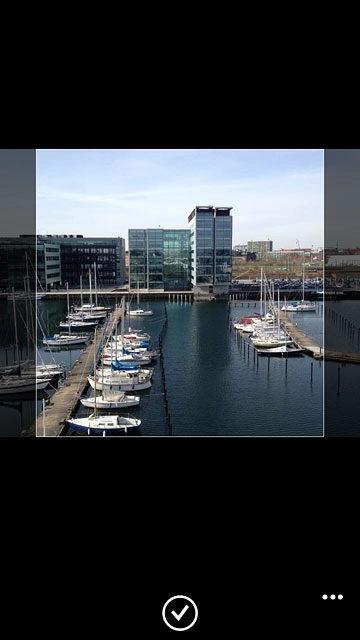 Drag the frame to the required position to select the required section.