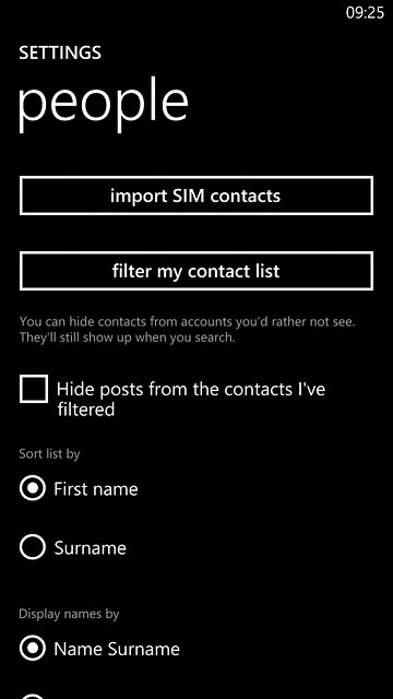 Press import SIM contacts.