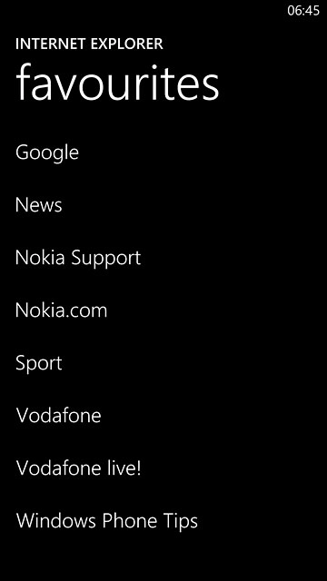 Press the required bookmark.