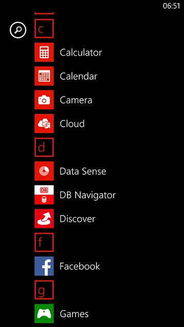 To see the list of games:Press Games.